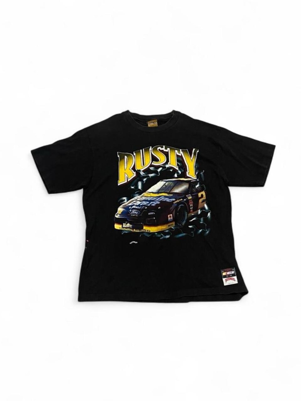 Vintage 90s Nutmeg Rusty Wallace Breakthrough NASCAR T-Shirt Mens XL